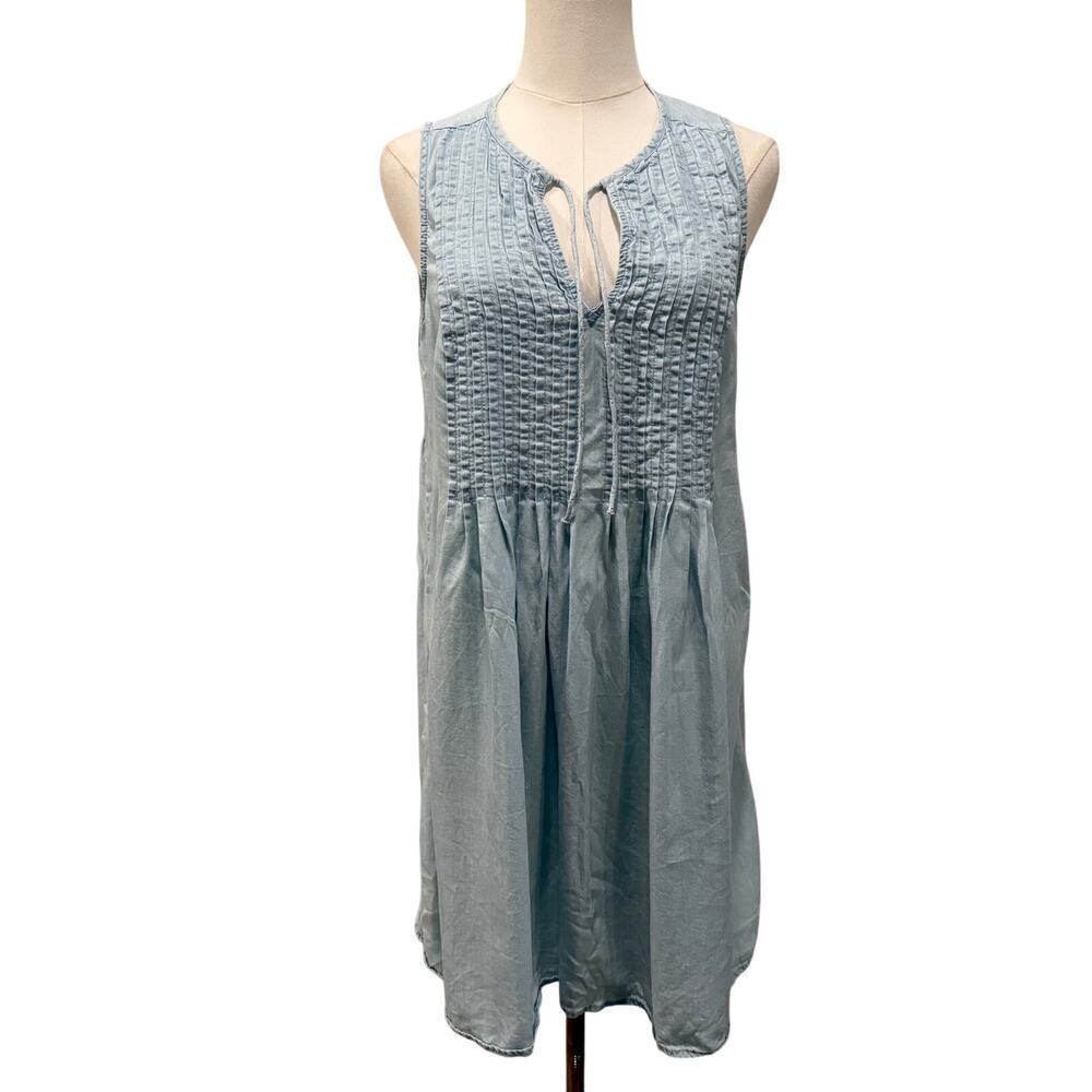 Old Navy Light Blue Lyocell Sleeveless Midi Dress Boho Medium Western Festival